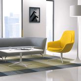 Alger-M Mid Back Office Fabric Lounge Armchair - Gavisco Office Furniture